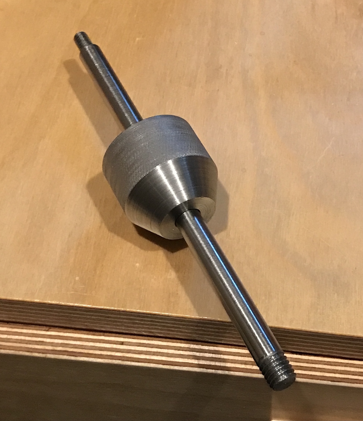 The completed shaft and hammer